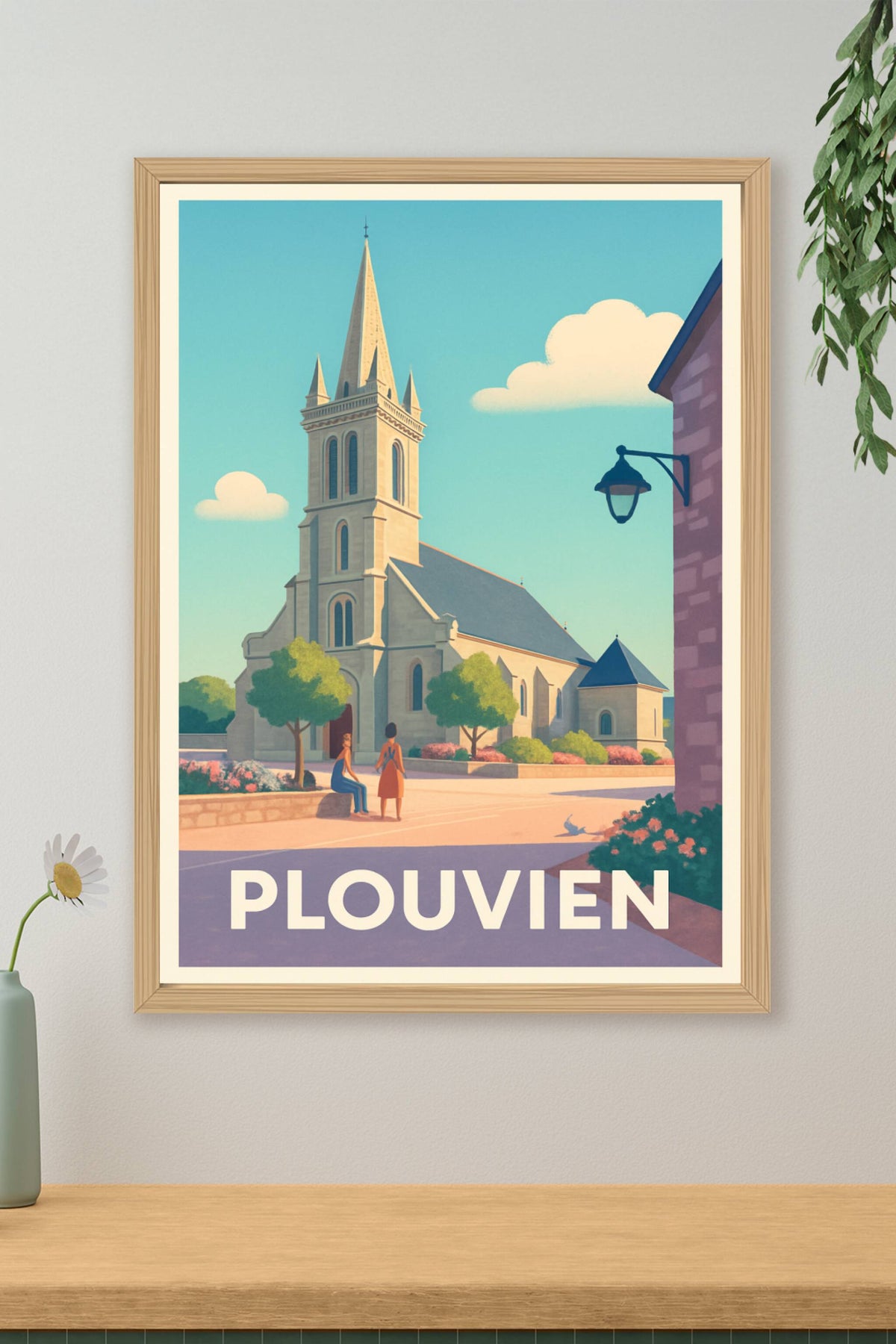 Affiche Plouvien — Harmonie et sérénité bretonne · poster d'art de Plouvien