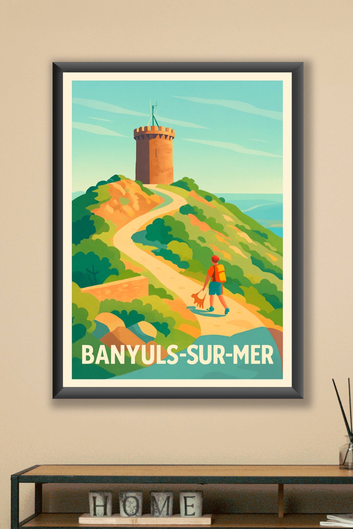Affiche Banyuls-sur-Mer — L’appel de la nature et du littoral · poster d'art de Banyuls-sur-Mer