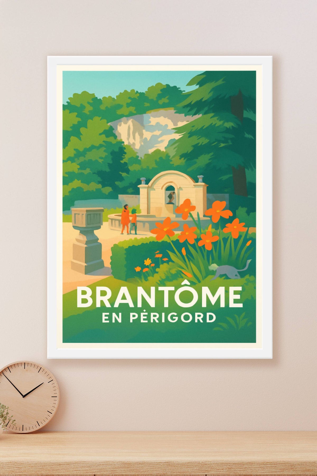 Affiche Brantôme — L'élégance verte du Périgord · poster d'art de Brantôme