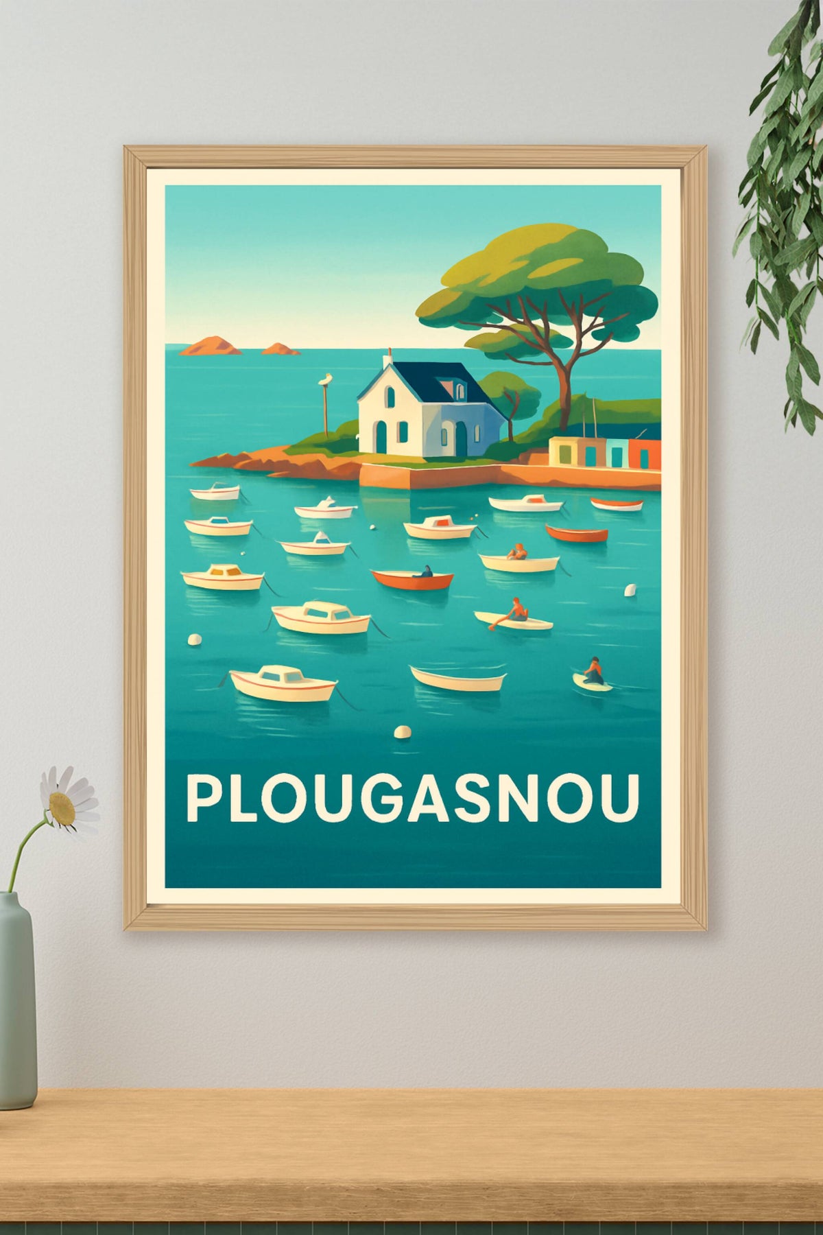 Affiche Plougastnou — Havre de paix breton avec vue sur mer · poster d'art de Plougastnou