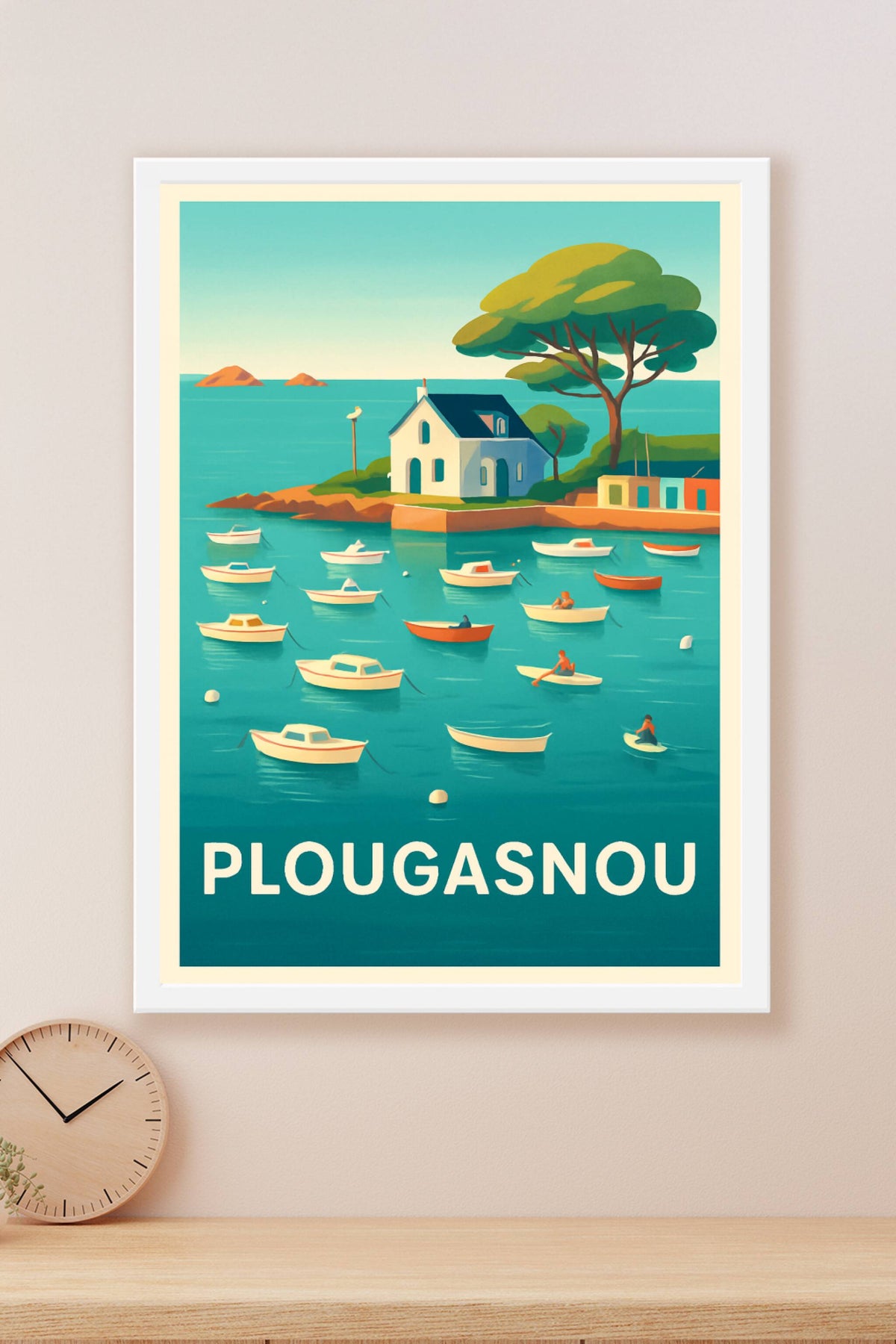 Affiche Plougastnou — Havre de paix breton avec vue sur mer · poster d'art de Plougastnou
