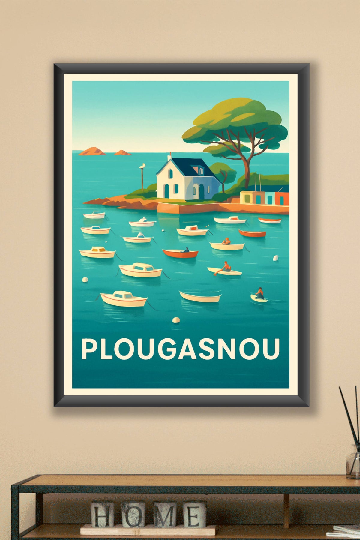 Affiche Plougastnou — Havre de paix breton avec vue sur mer · poster d'art de Plougastnou