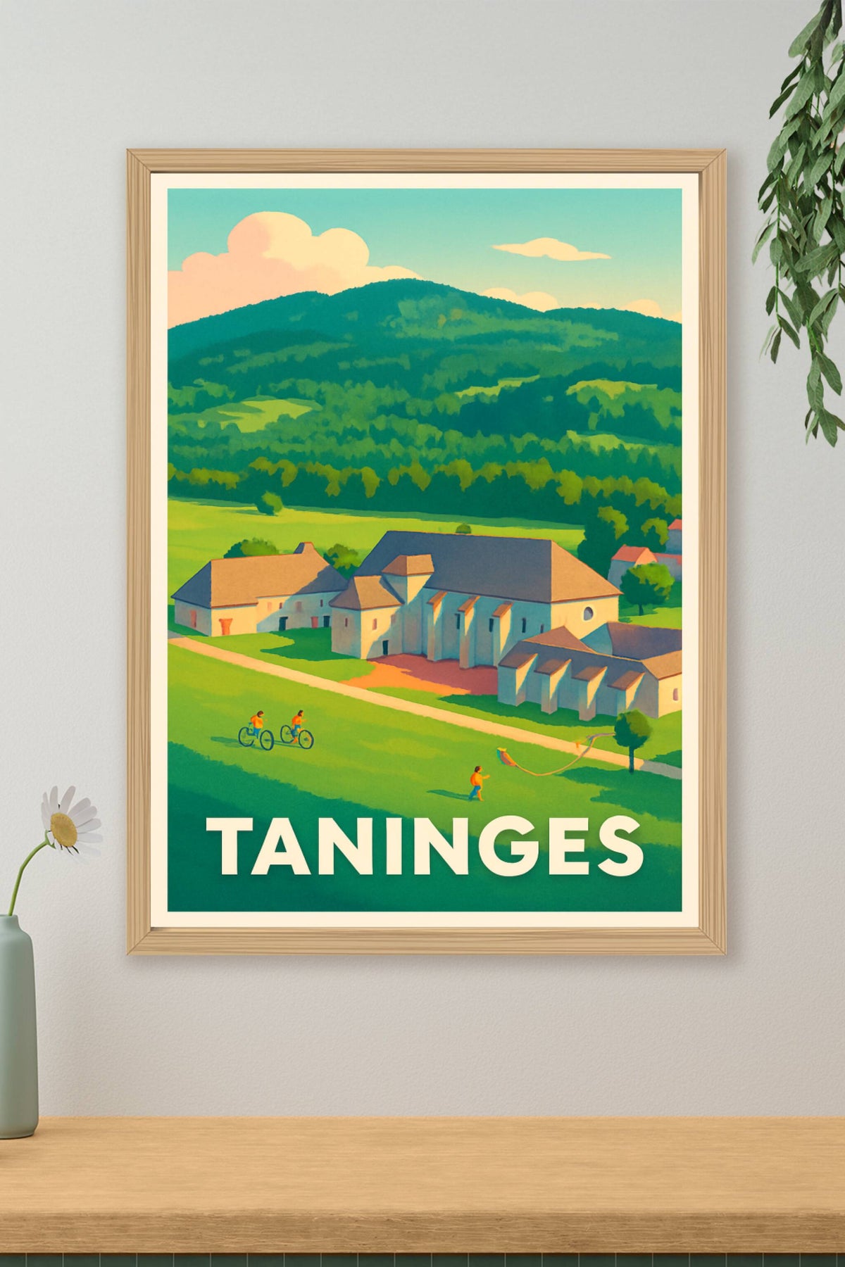 Affiche Taninges — Nature et calme au cœur de la Savoie · poster d'art de Taninges