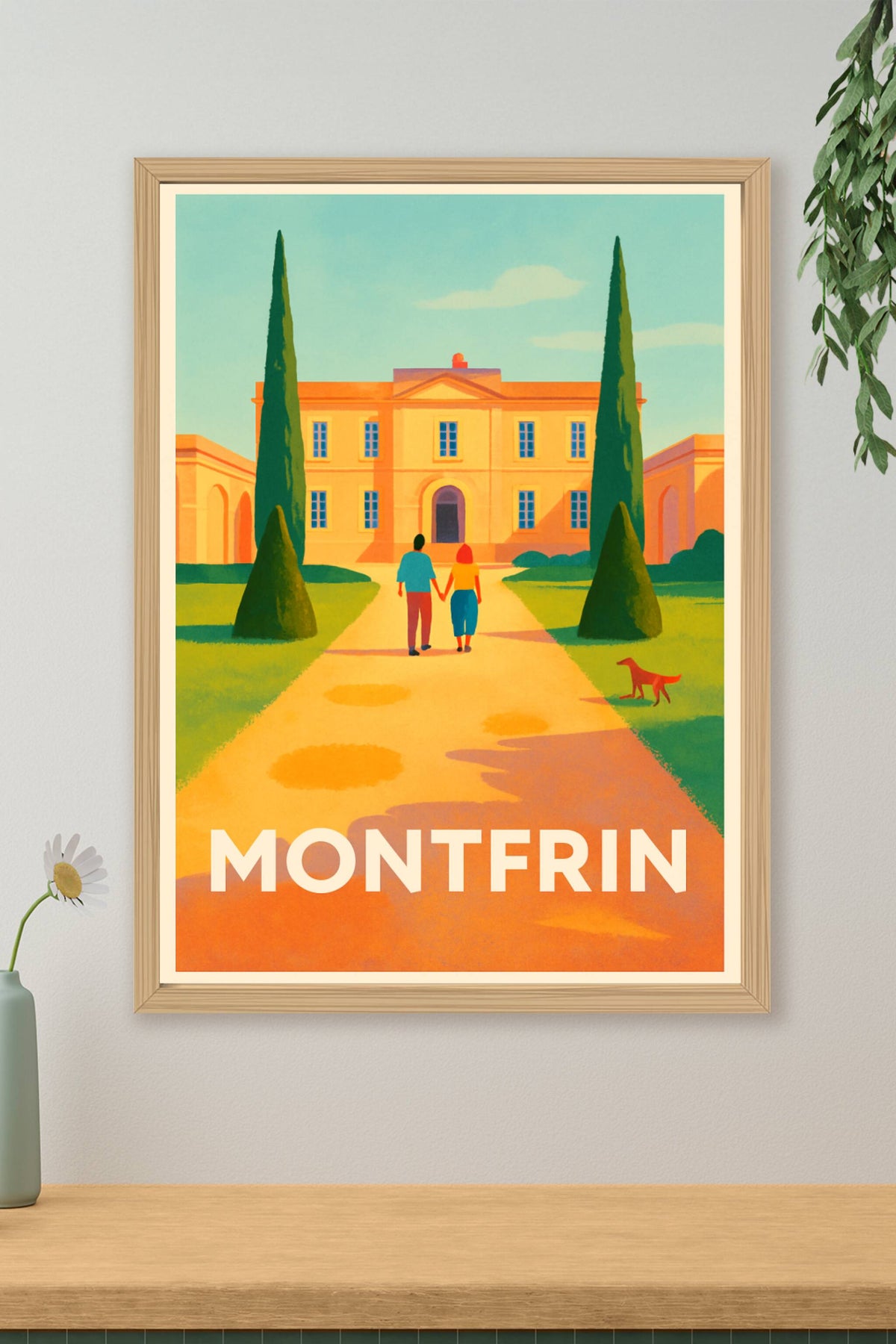 Affiche Montfrin — Une balade enchanteresse au château · poster d'art de Montfrin