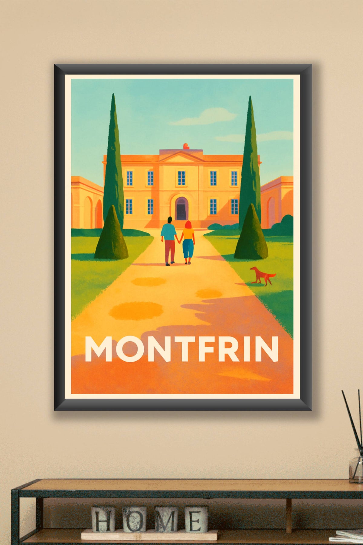 Affiche Montfrin — Une balade enchanteresse au château · poster d'art de Montfrin
