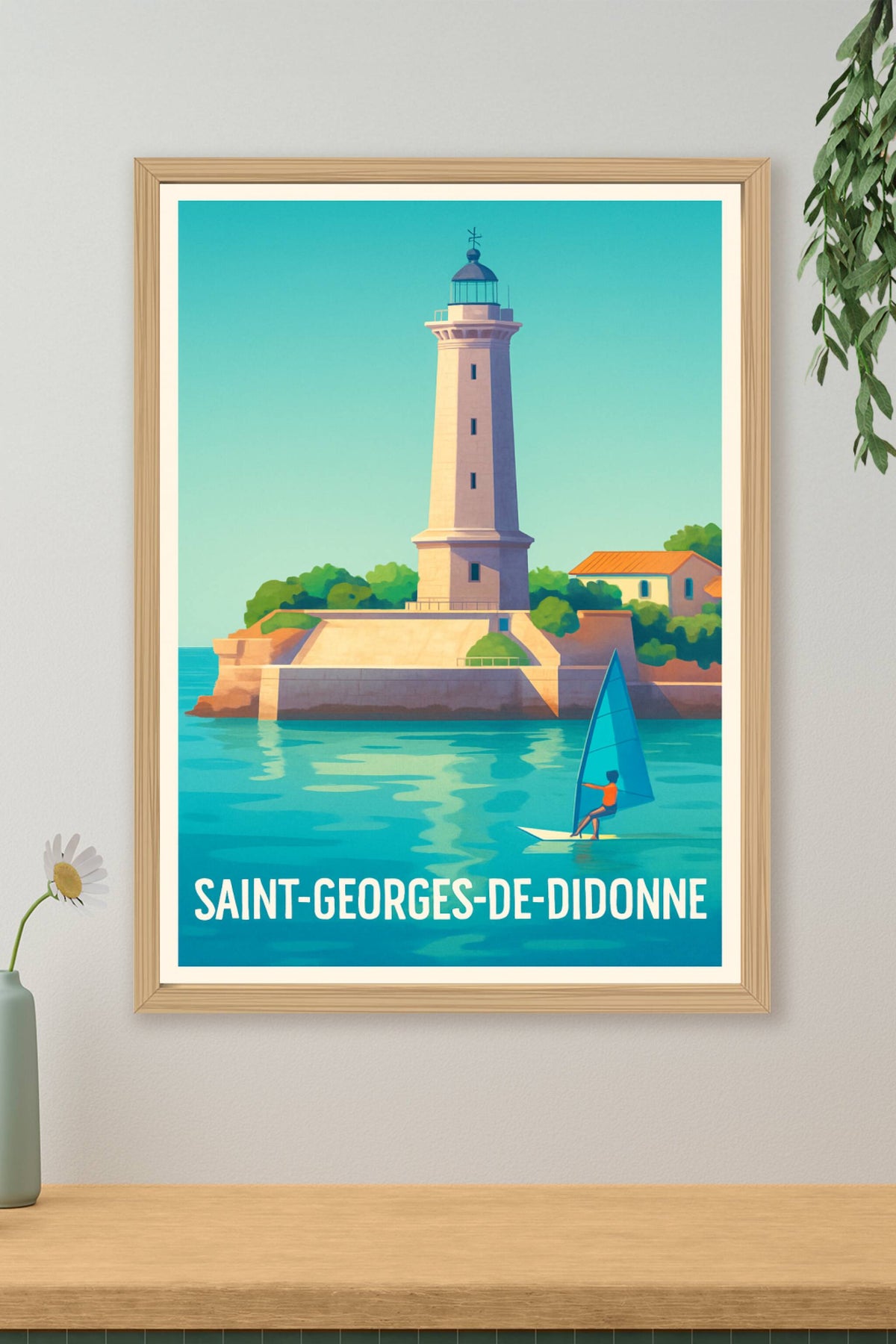 Affiche Saint-Georges-de-Didonne — L'élégance du phare maritime · poster d'art de Saint-Georges-de-Didonne