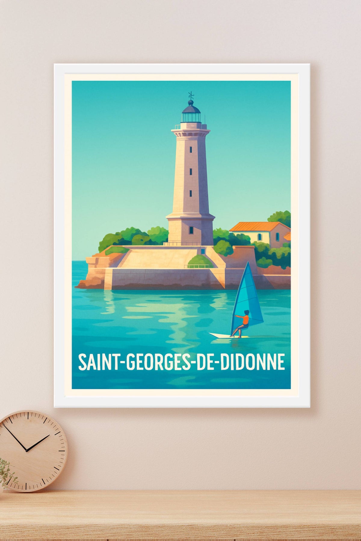 Affiche Saint-Georges-de-Didonne — L'élégance du phare maritime · poster d'art de Saint-Georges-de-Didonne