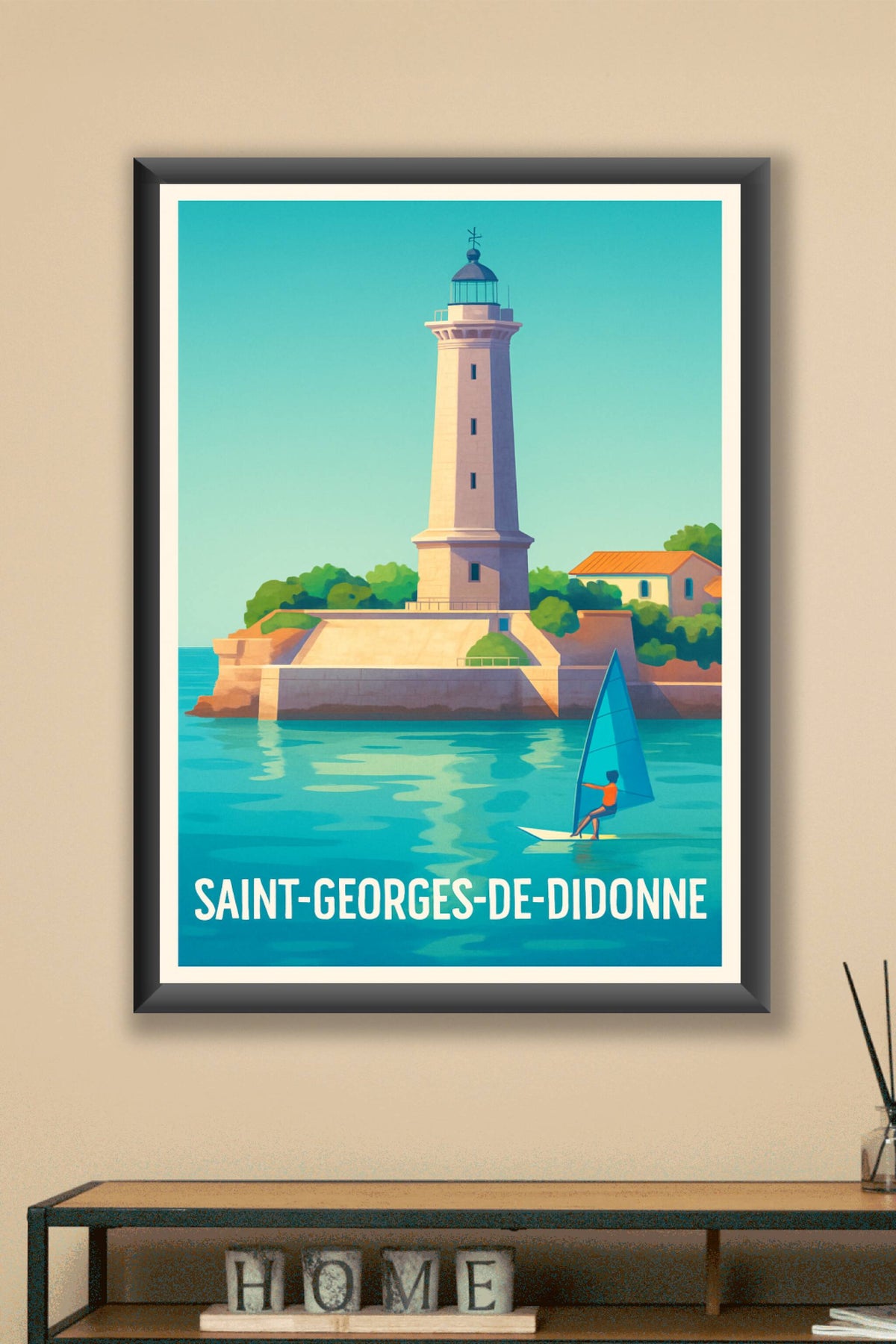 Affiche Saint-Georges-de-Didonne — L'élégance du phare maritime · poster d'art de Saint-Georges-de-Didonne