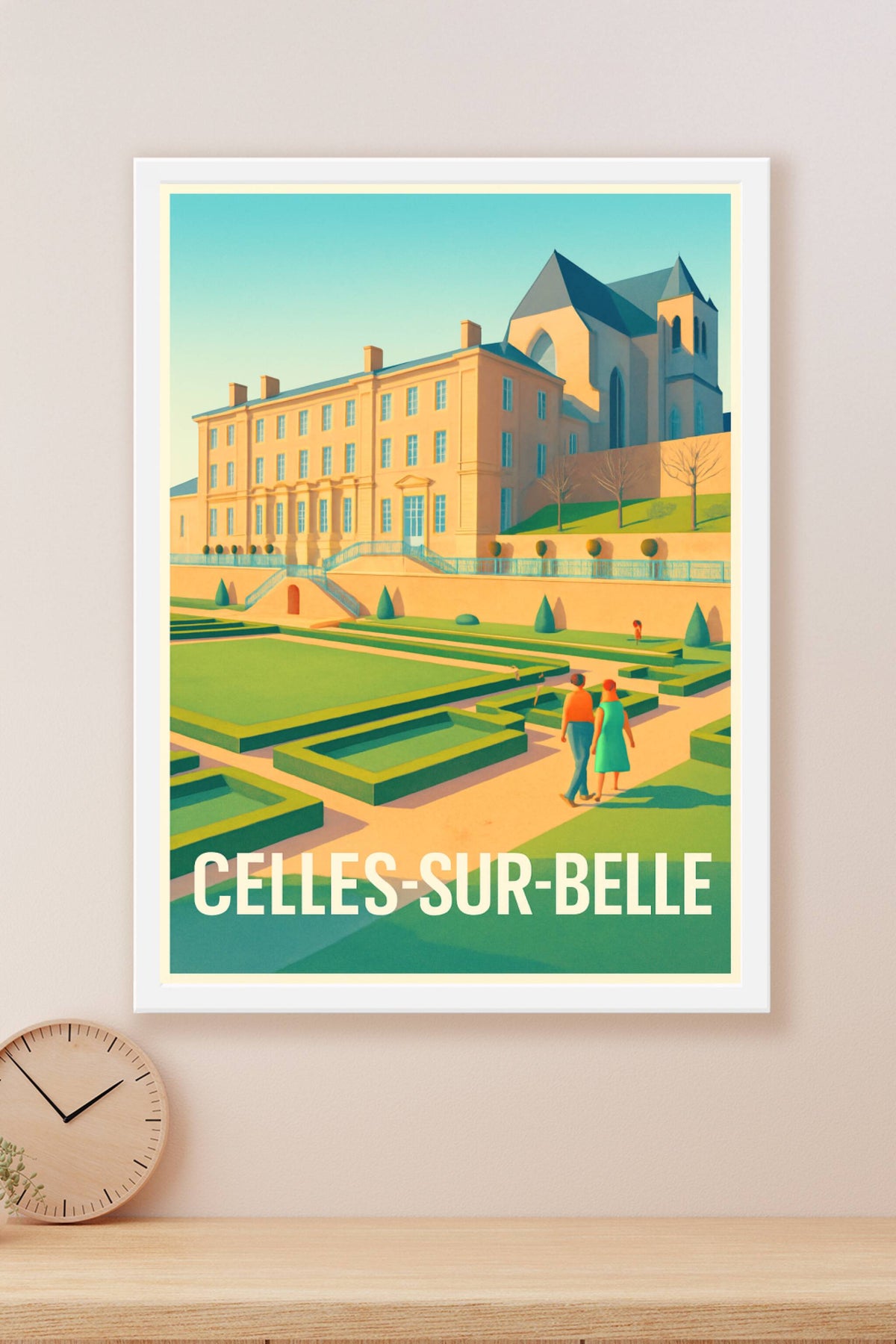 Affiche Celles-sur-Belle — Élégance et Sérénité au Château · poster d'art de Celles-sur-Belle