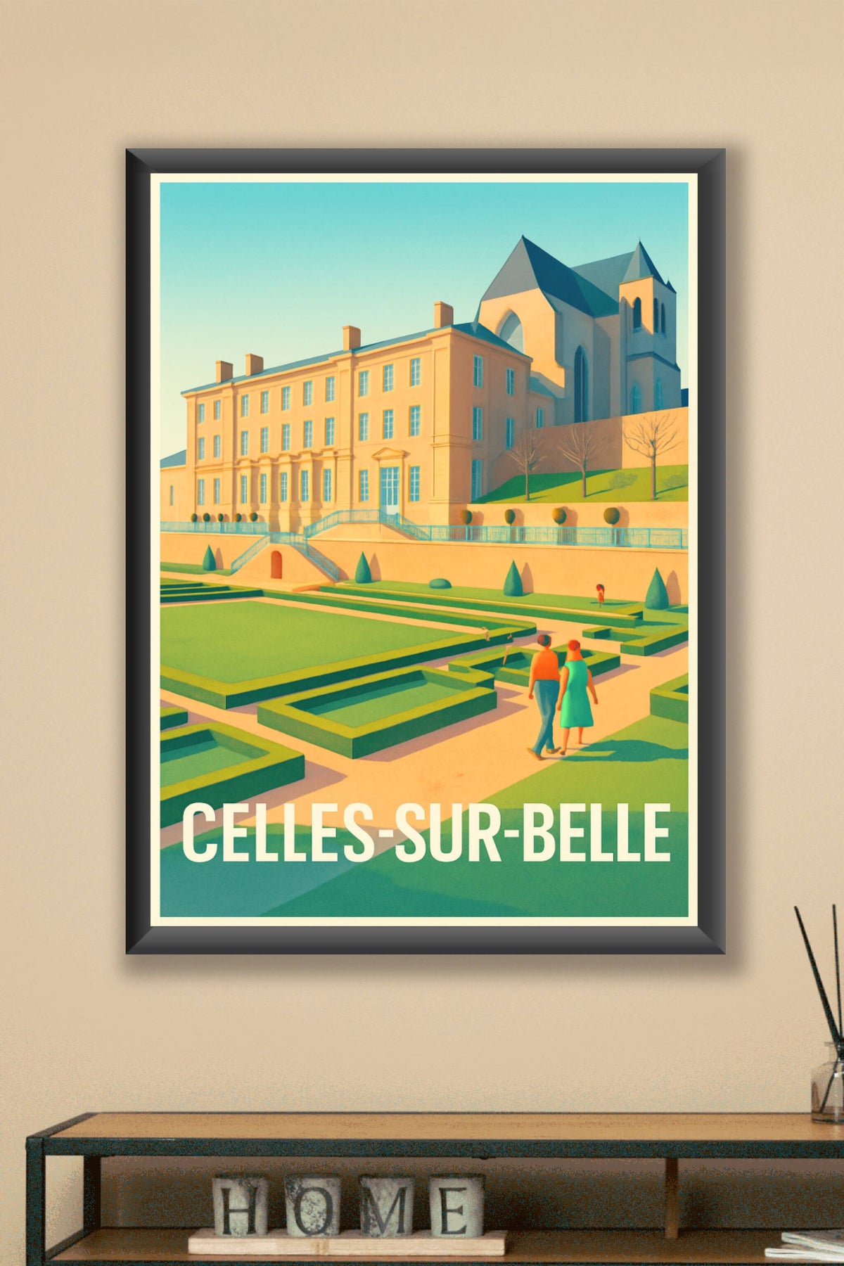 Affiche Celles-sur-Belle — Élégance et Sérénité au Château · poster d'art de Celles-sur-Belle