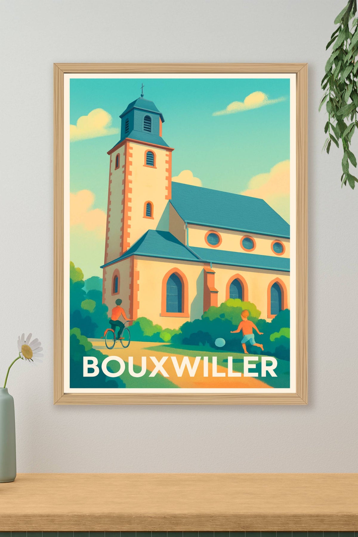 Affiche Bouxwiller — Charme paisible d'une petite ville alsacienne · poster d'art de Bouxwiller