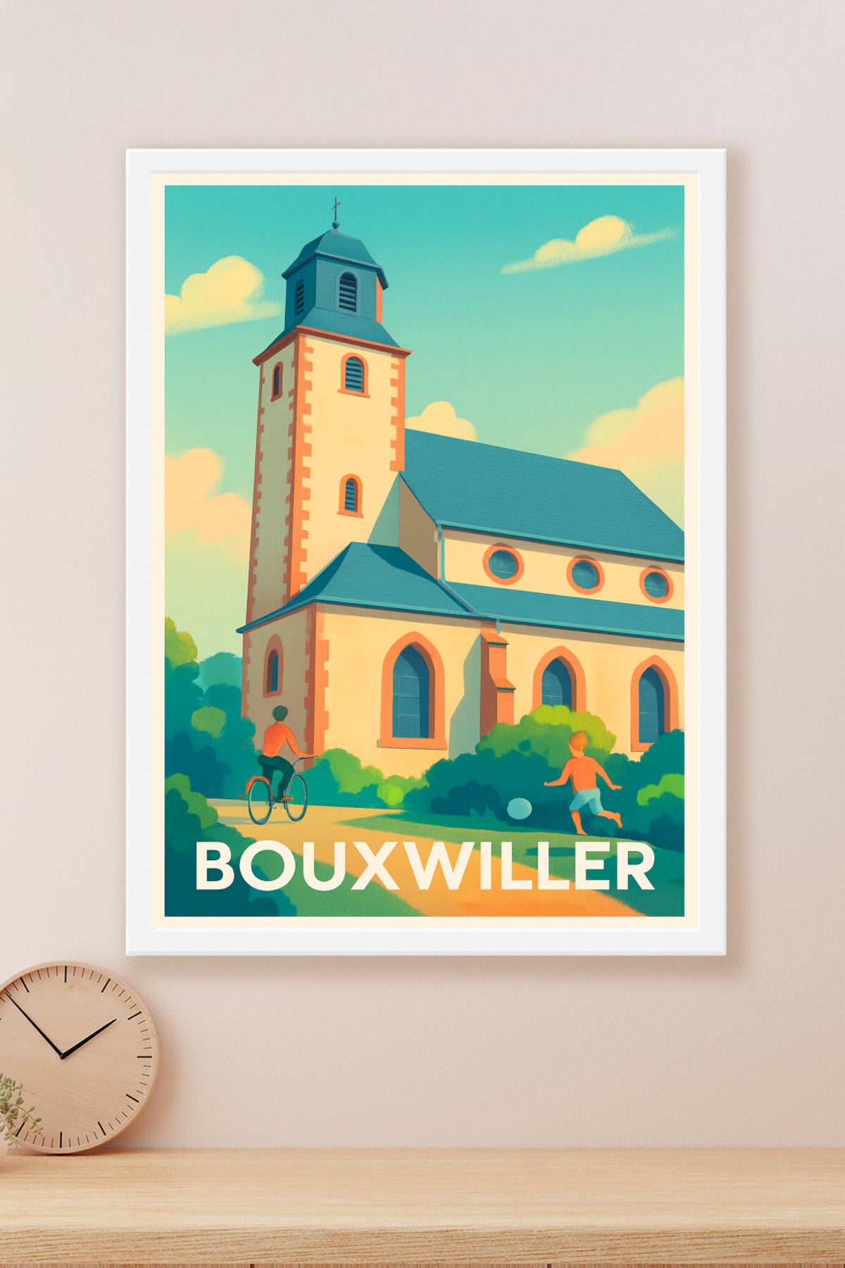 Affiche Bouxwiller — Charme paisible d'une petite ville alsacienne · poster d'art de Bouxwiller