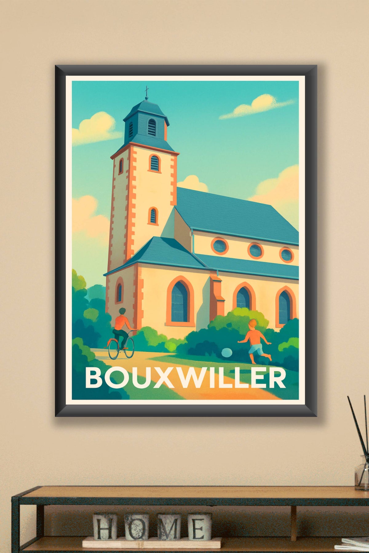 Affiche Bouxwiller — Charme paisible d'une petite ville alsacienne · poster d'art de Bouxwiller