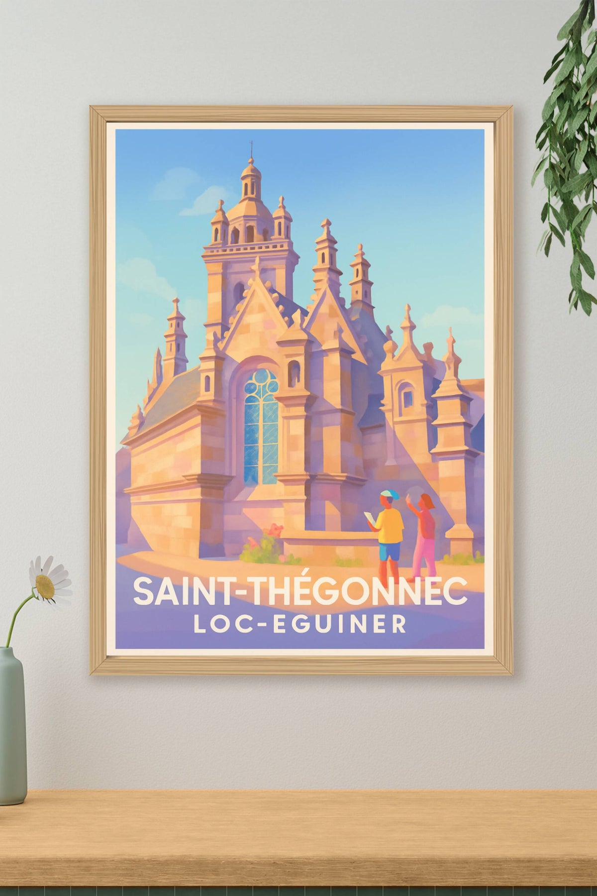 Affiche Saint-Thégonnec — Charme historique en Finistère · poster d'art de Saint-Thégonnec