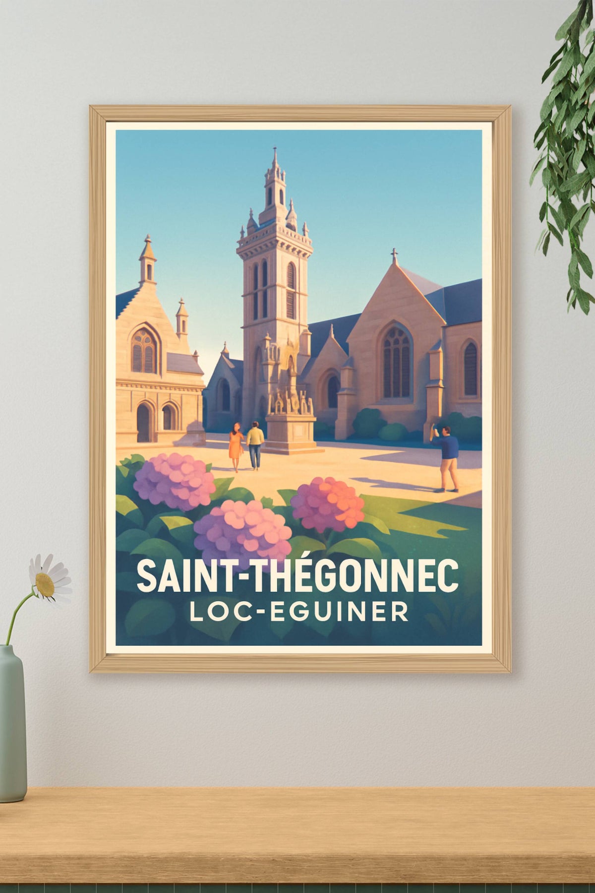 Affiche Saint-Thégonnec Loc-Eguiner — Charme historique et floral · poster d'art de Saint-Thégonnec Loc-Eguiner