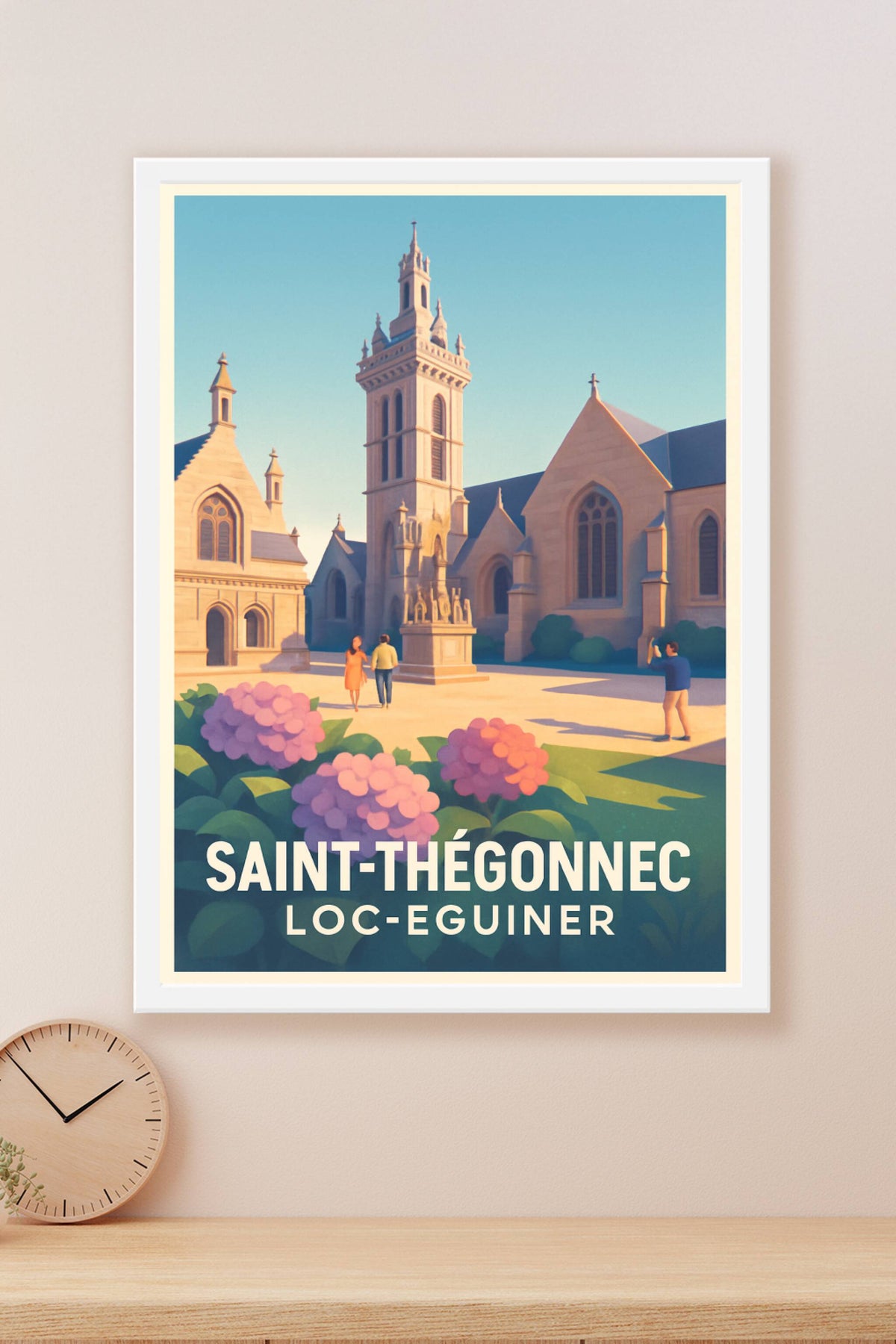 Affiche Saint-Thégonnec Loc-Eguiner — Charme historique et floral · poster d'art de Saint-Thégonnec Loc-Eguiner