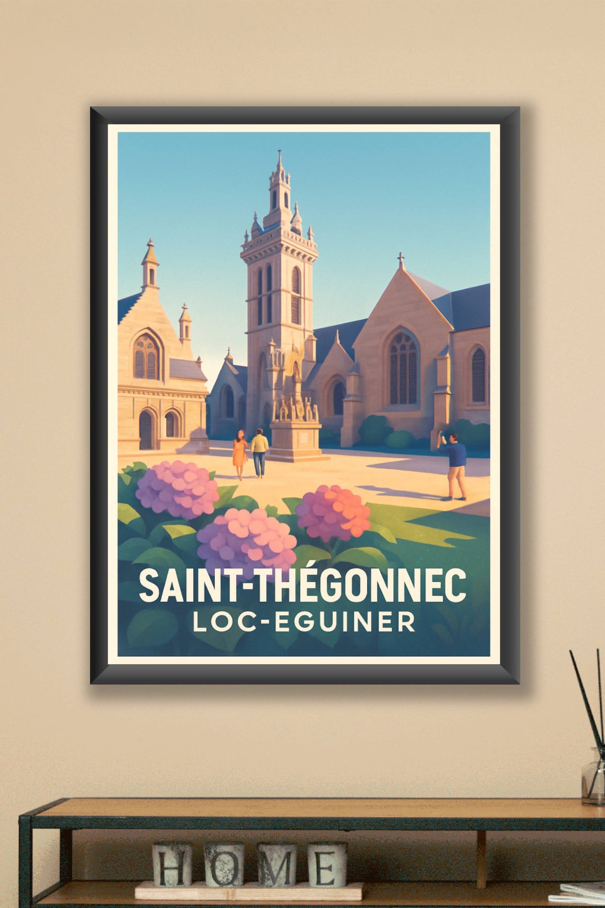 Affiche Saint-Thégonnec Loc-Eguiner — Charme historique et floral · poster d'art de Saint-Thégonnec Loc-Eguiner