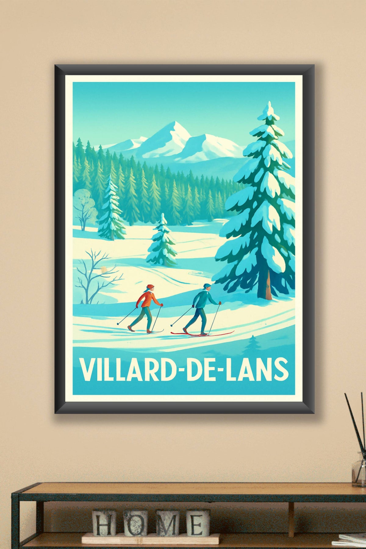 Affiche Villard-de-Lans — Évasion hivernale en pleine nature · poster d'art de Villard-de-Lans