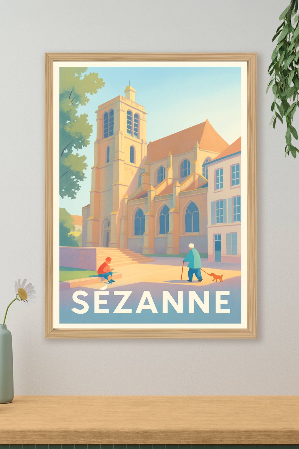 Affiche Sézanne — Village paisible et authenticité retrouvée · poster d'art de Sézanne