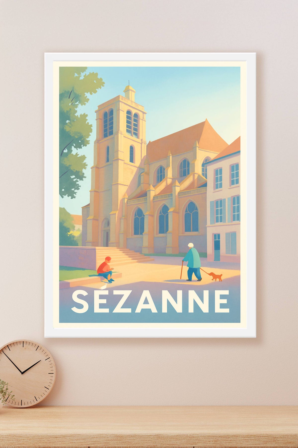 Affiche Sézanne — Village paisible et authenticité retrouvée · poster d'art de Sézanne
