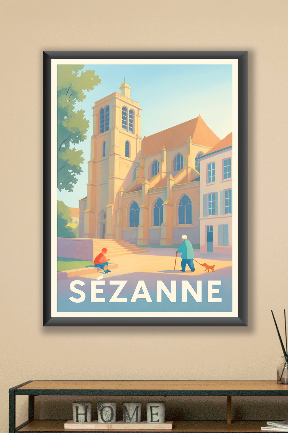 Affiche Sézanne — Village paisible et authenticité retrouvée · poster d'art de Sézanne