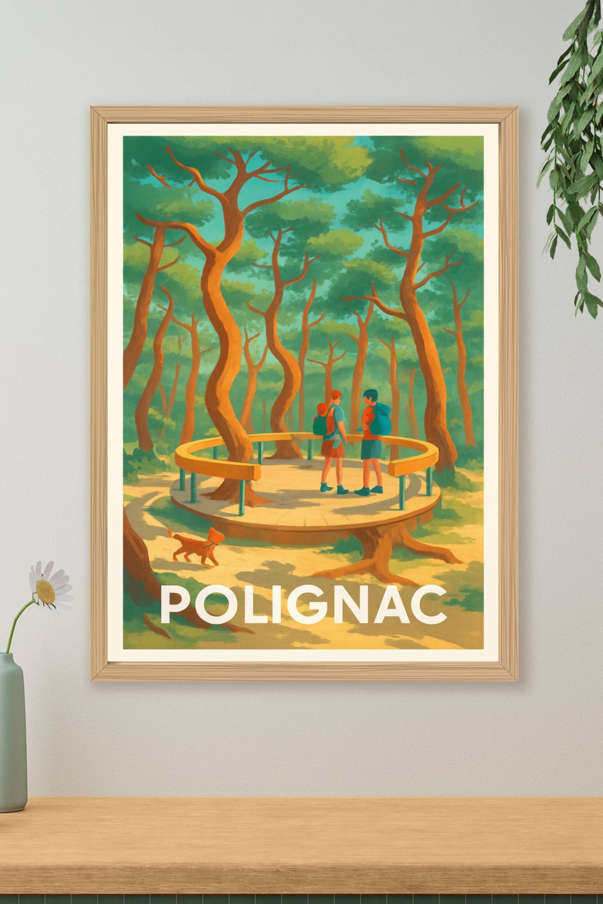 Affiche Polignac — Promenade en forêt enchantée · poster d'art de Polignac