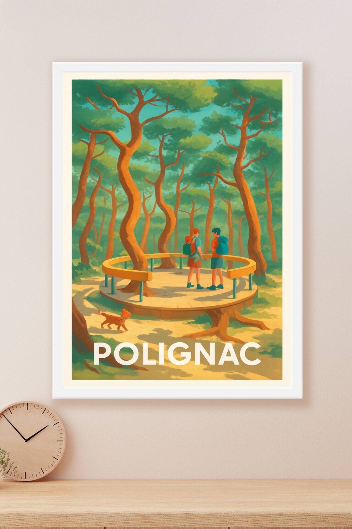 Affiche Polignac — Promenade en forêt enchantée · poster d'art de Polignac
