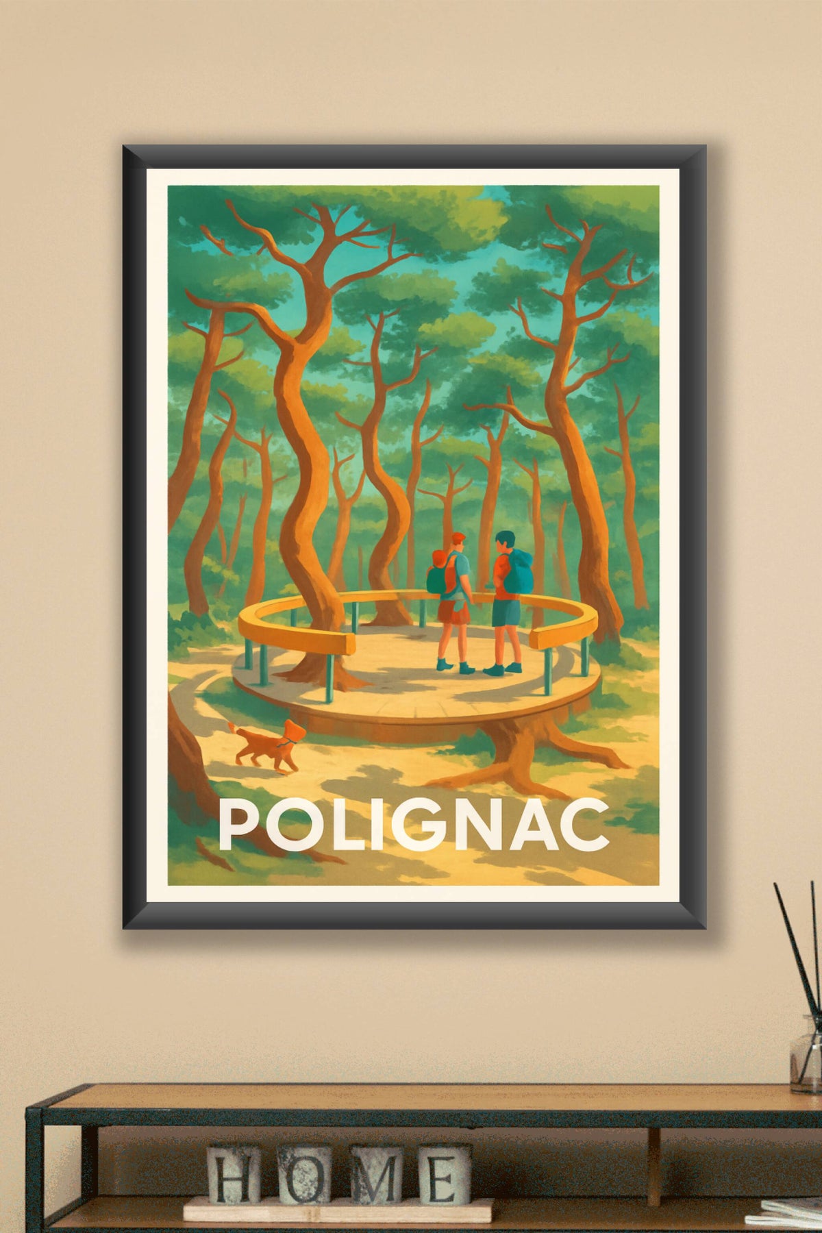 Affiche Polignac — Promenade en forêt enchantée · poster d'art de Polignac