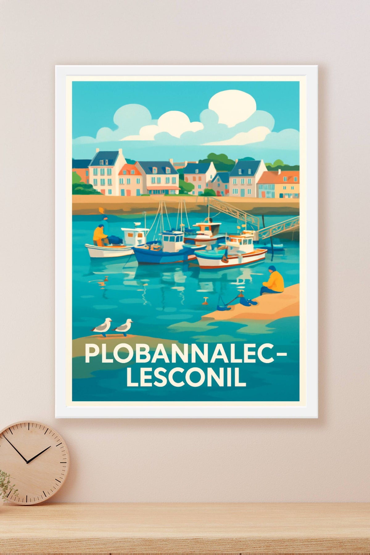 Affiche Plobannalec-Lesconil — Charme et Sérénité du Port Breton · poster d'art de Plobannalec-Lesconil