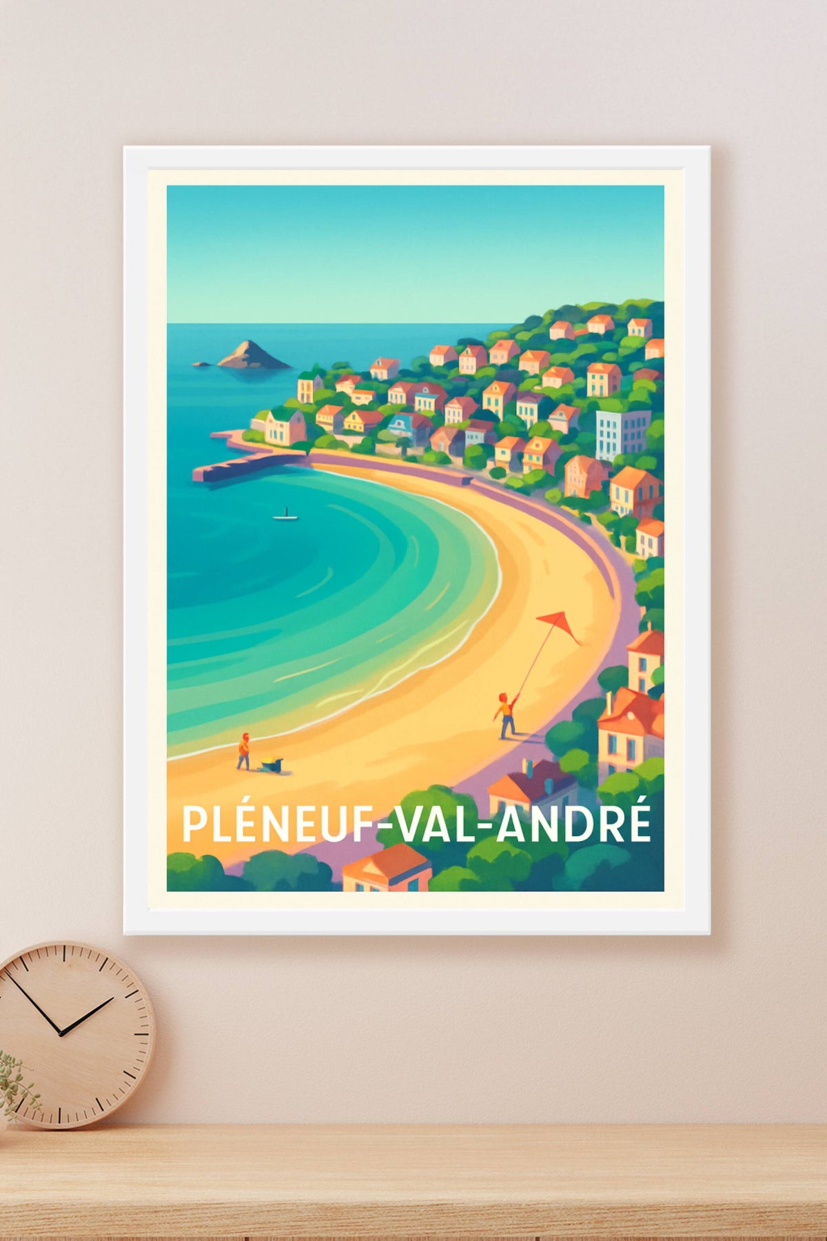 Affiche Pléneuf-Val-André — Évasion et douceur en bord de mer · poster d'art de Pléneuf-Val-André