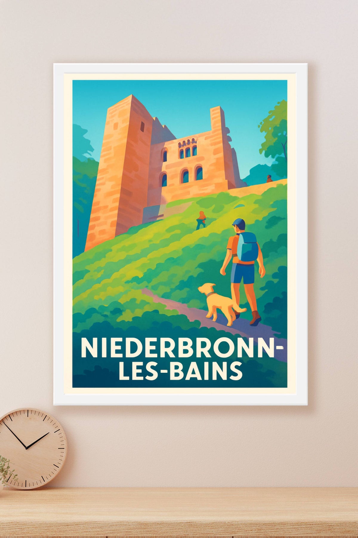 Affiche Niederbronn-les-Bains — Escapade nature et patrimoine · poster d'art de Niederbronn-les-Bains