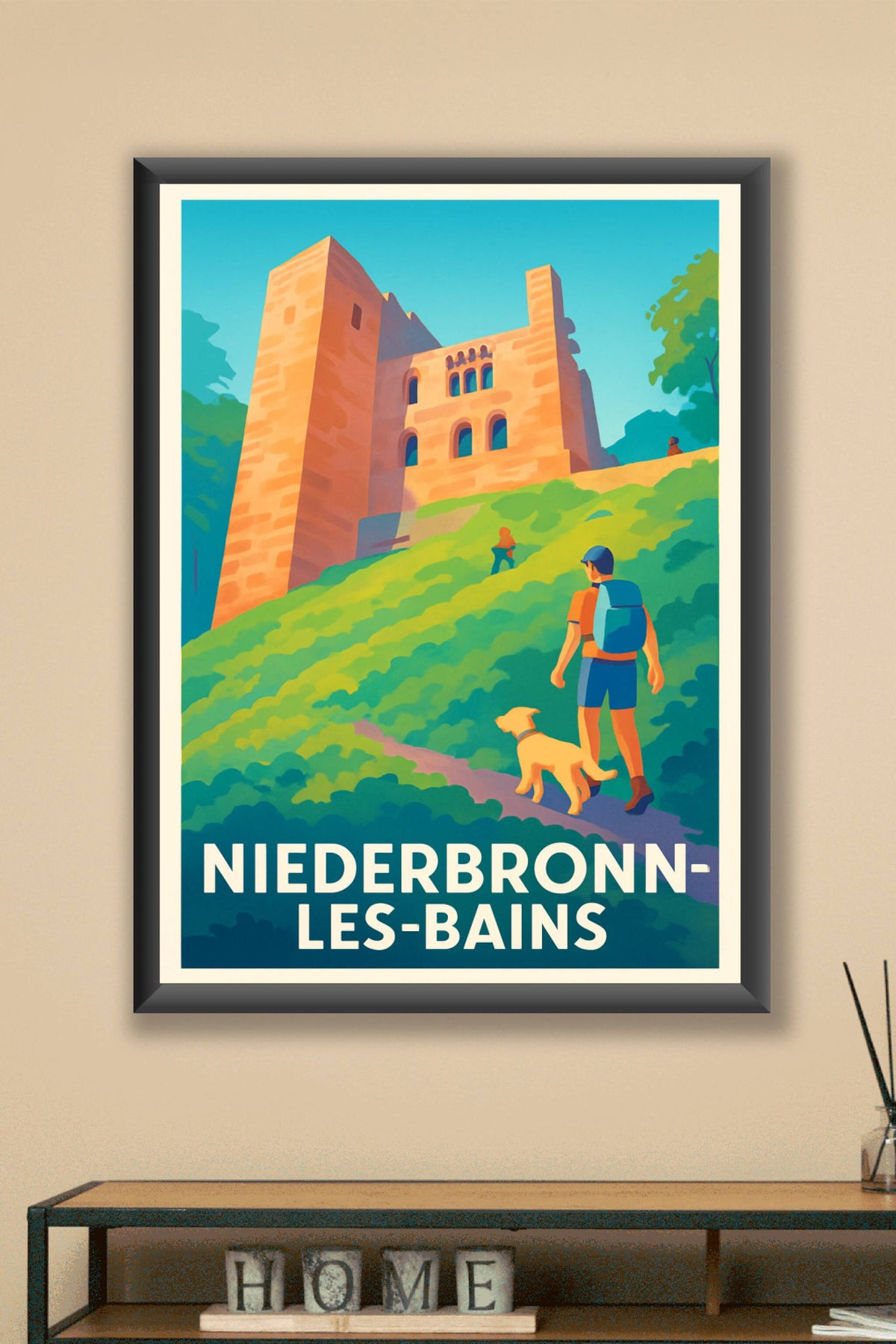 Affiche Niederbronn-les-Bains — Escapade nature et patrimoine · poster d'art de Niederbronn-les-Bains