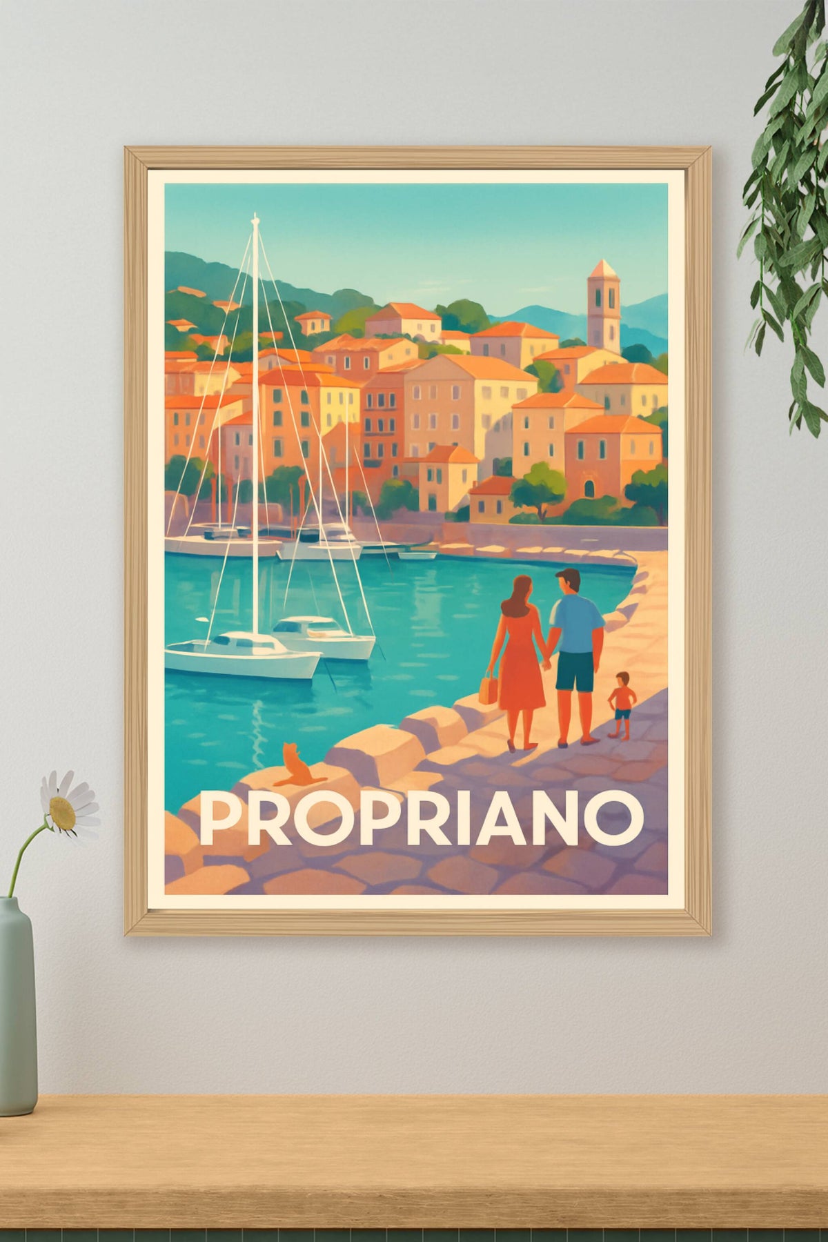 Affiche Propriano — Escapade en bord de mer Corse · poster d'art de Propriano