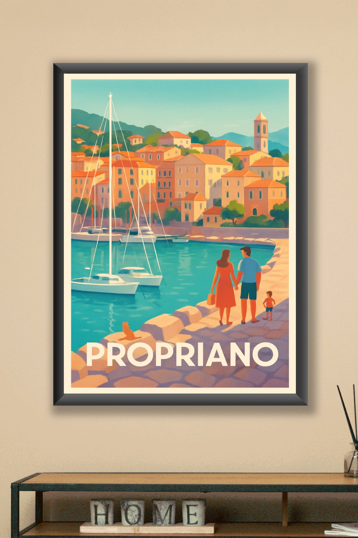 Affiche Propriano — Escapade en bord de mer Corse · poster d'art de Propriano