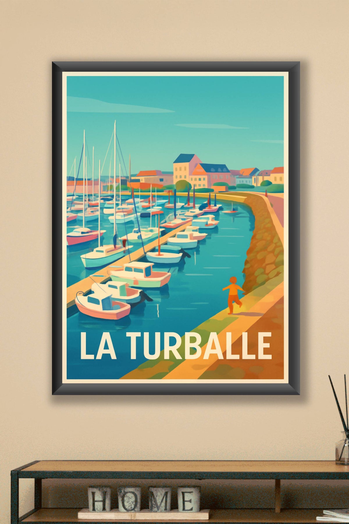 Affiche La Turballe — Charme et Sérénité du Port Breton · poster d'art de La Turballe