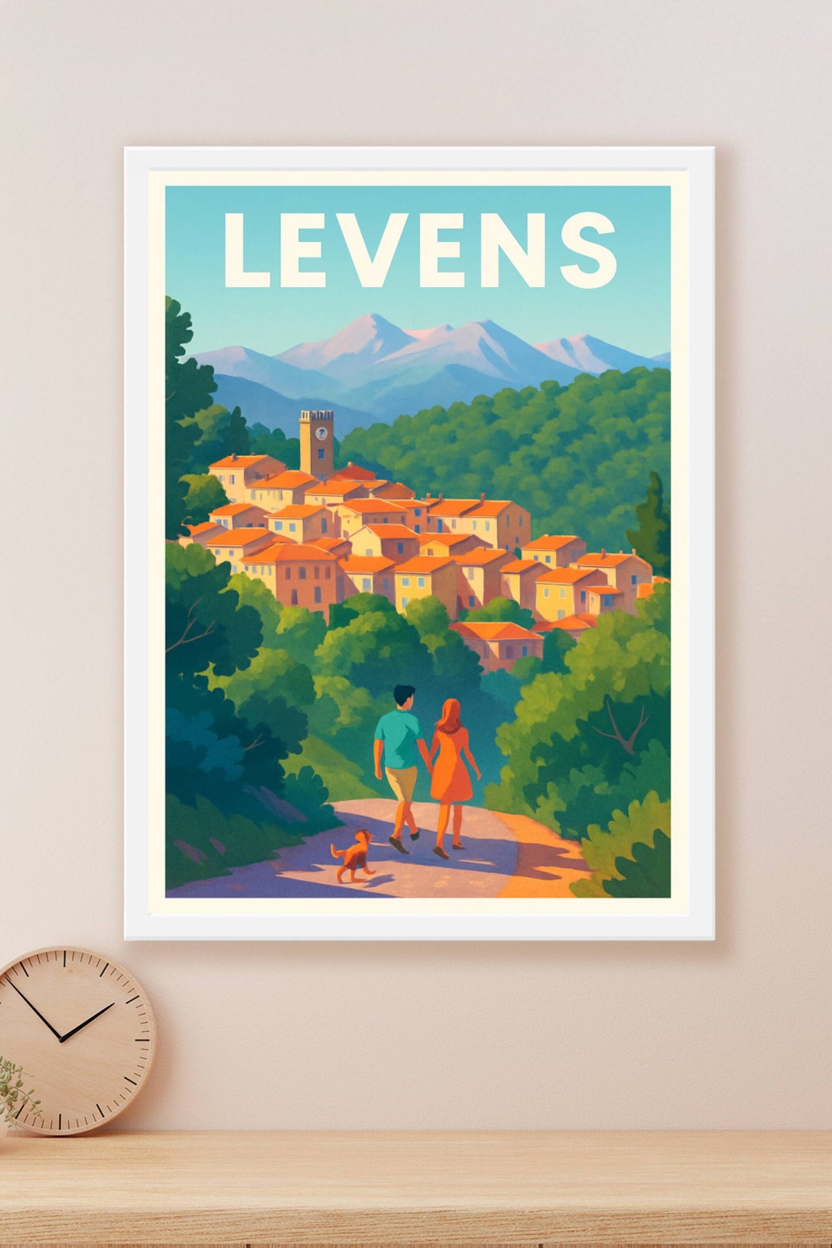 Affiche Levens — Une escapade romantique au cœur des montagnes · poster d'art de Levens