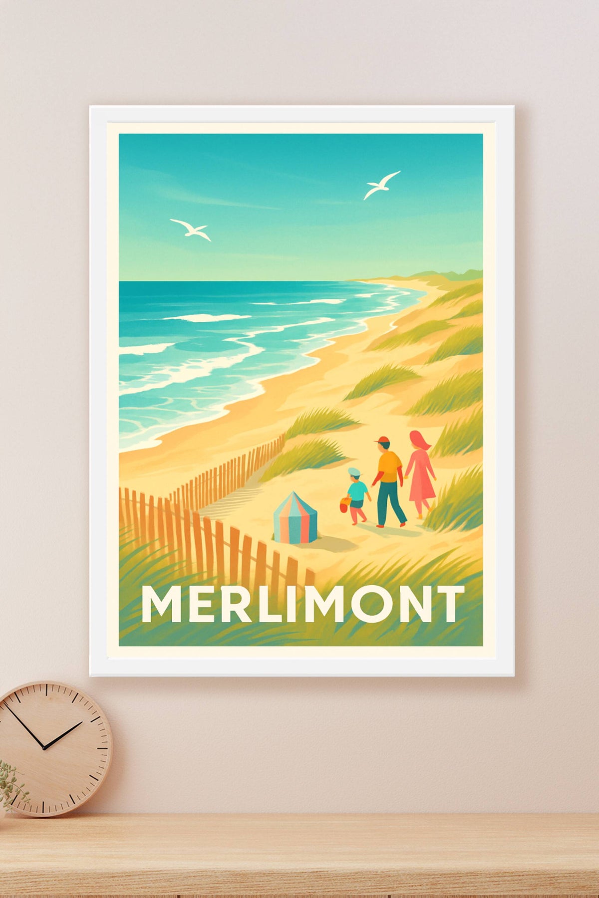 Affiche Merlimont — Escapade en bord de mer · poster d'art de Merlimont