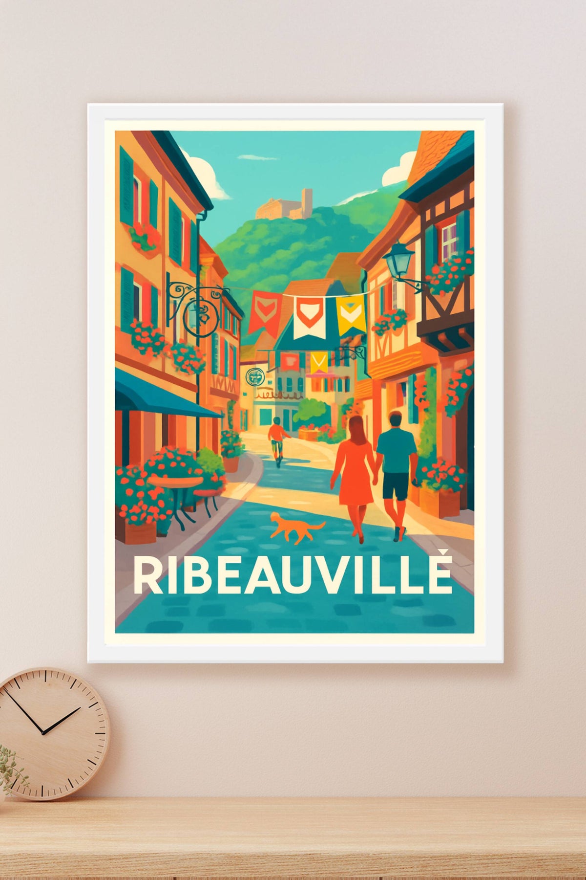 Affiche Ribeauvillé — Charme et couleurs d'une cité alsacienne · poster d'art de Ribeauvillé