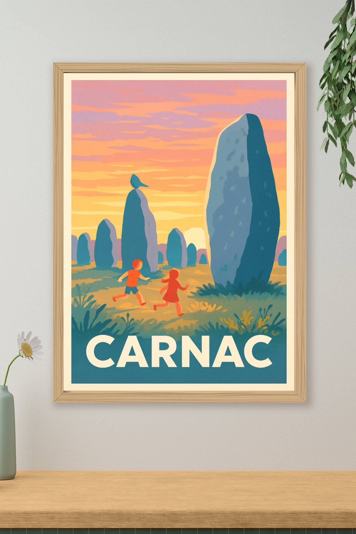 Affiche Carnac — Mystères des Mégalithes au Crépuscule · poster d'art de Carnac