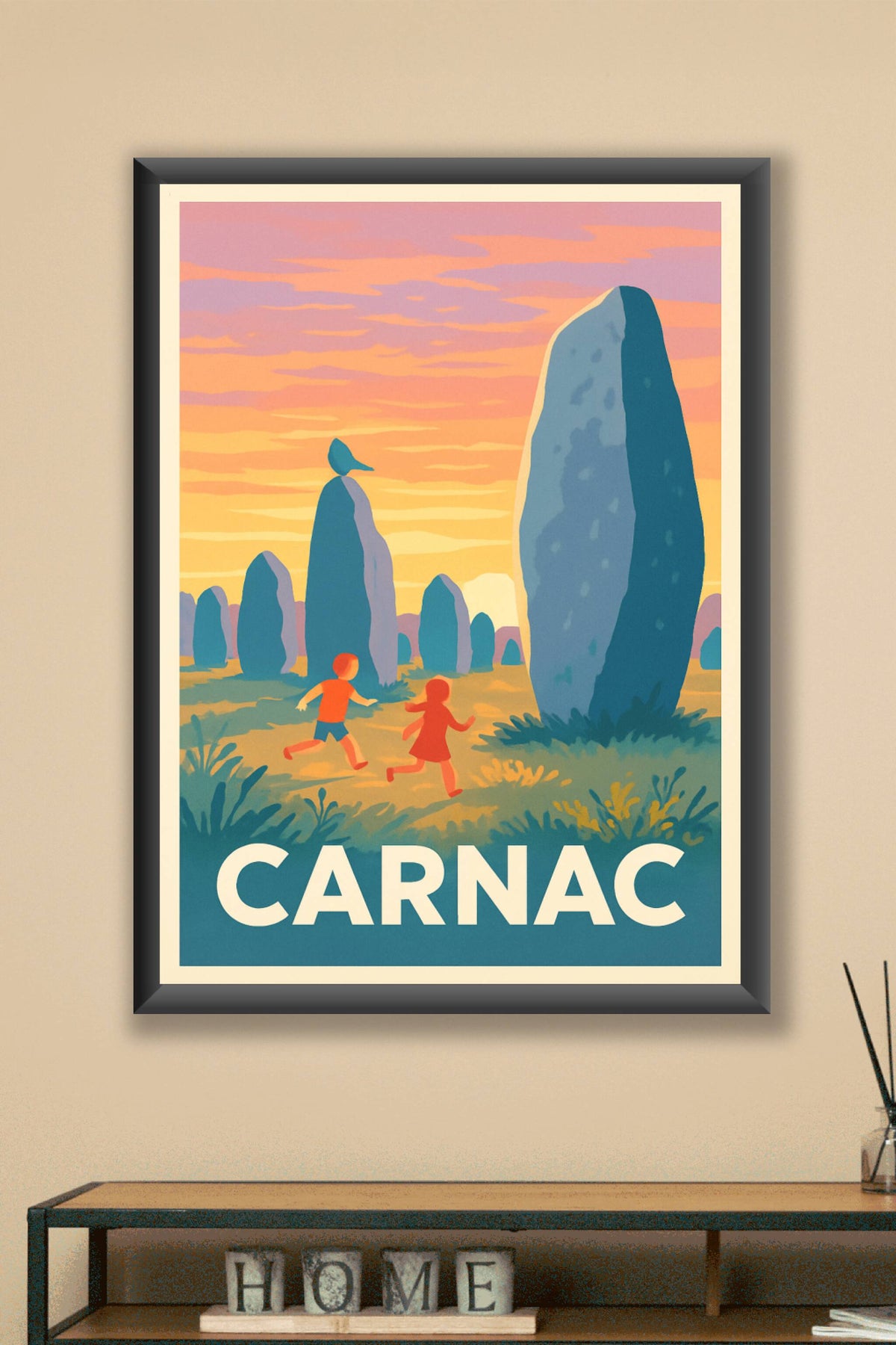 Affiche Carnac — Mystères des Mégalithes au Crépuscule · poster d'art de Carnac