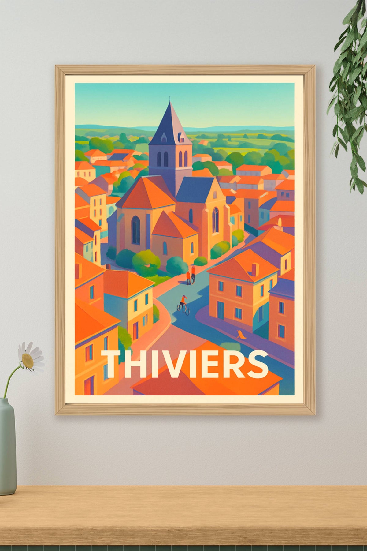Affiche Thiviers — Charme et lumière au cœur du Périgord · poster d'art de Thiviers
