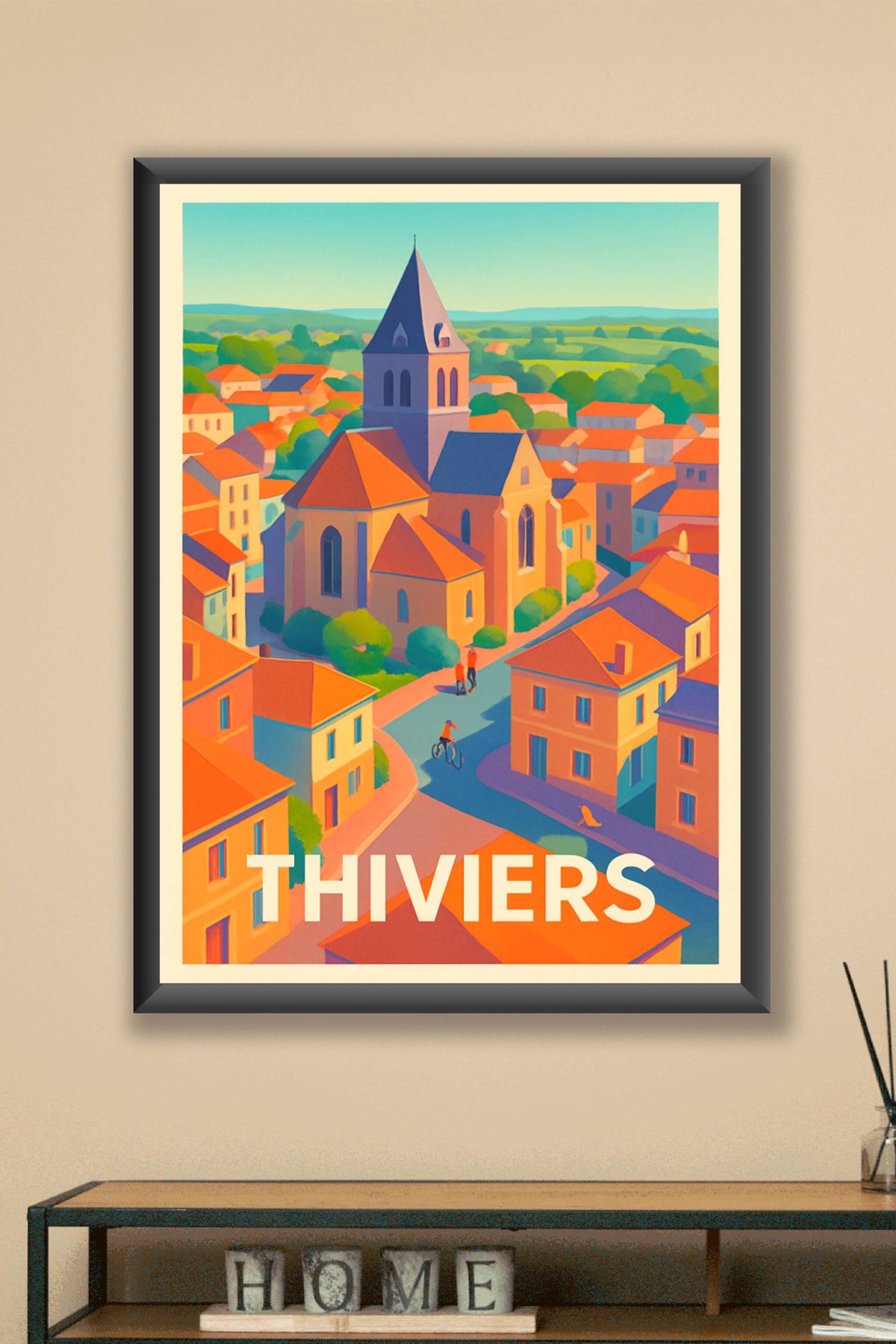 Affiche Thiviers — Charme et lumière au cœur du Périgord · poster d'art de Thiviers
