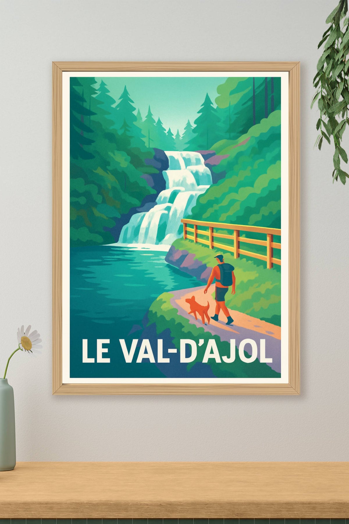 Affiche Le Val-d'Ajol — Évasion nature et cascades apaisantes · poster d'art de Le Val-d'Ajol