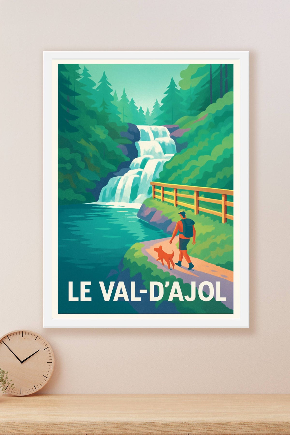 Affiche Le Val-d'Ajol — Évasion nature et cascades apaisantes · poster d'art de Le Val-d'Ajol