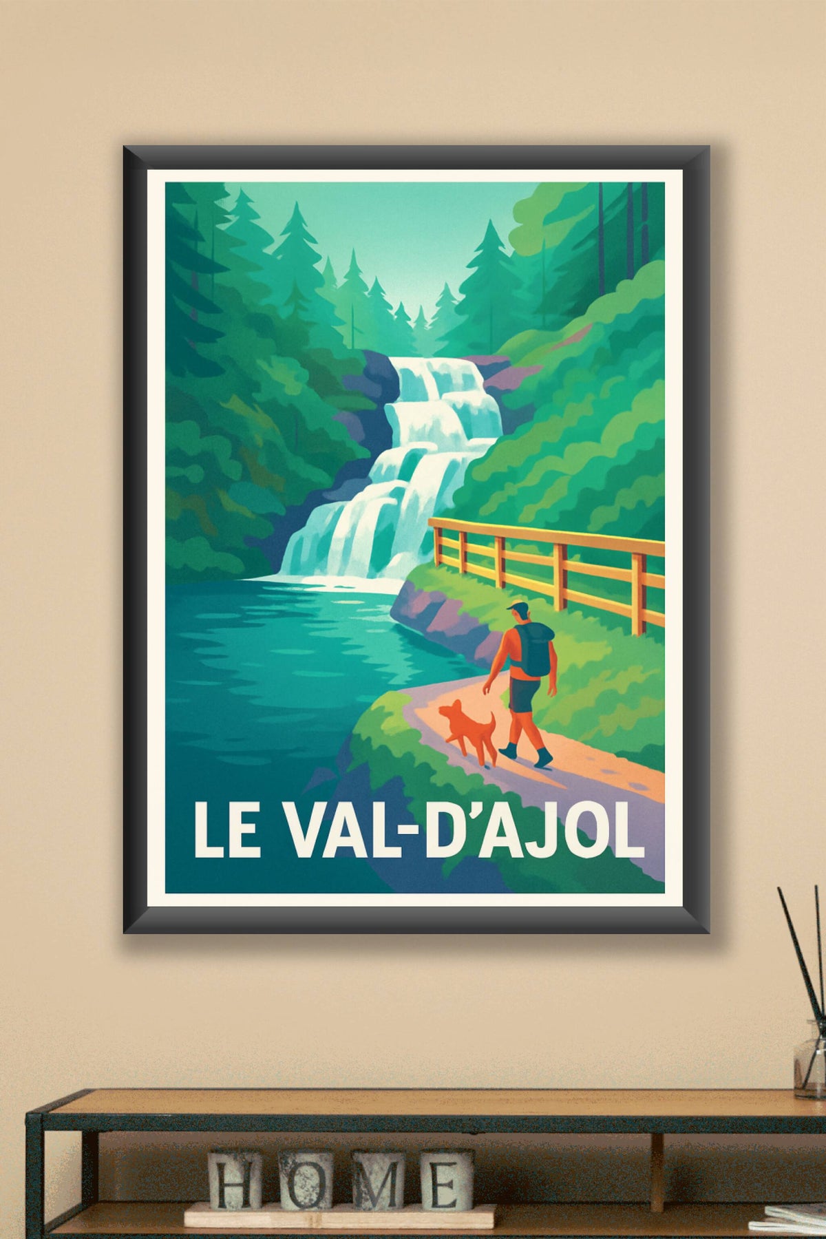 Affiche Le Val-d'Ajol — Évasion nature et cascades apaisantes · poster d'art de Le Val-d'Ajol