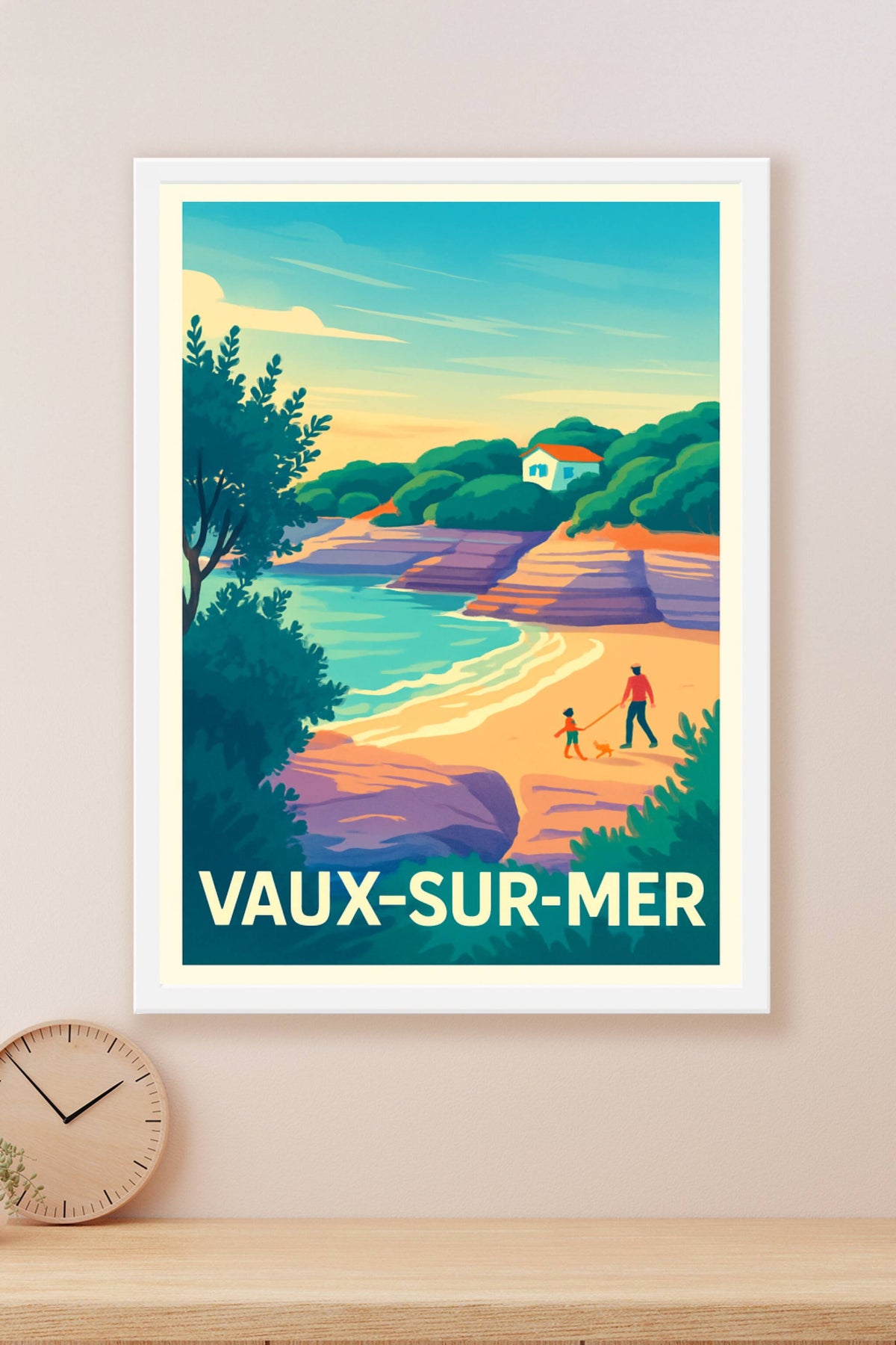 Affiche Vaux-sur-Mer — Escapade côtière en pleine nature · poster d'art de Vaux-sur-Mer