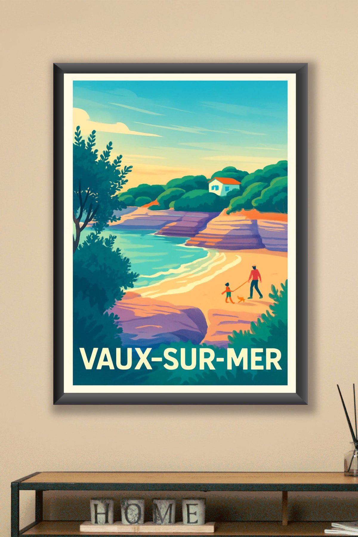 Affiche Vaux-sur-Mer — Escapade côtière en pleine nature · poster d'art de Vaux-sur-Mer