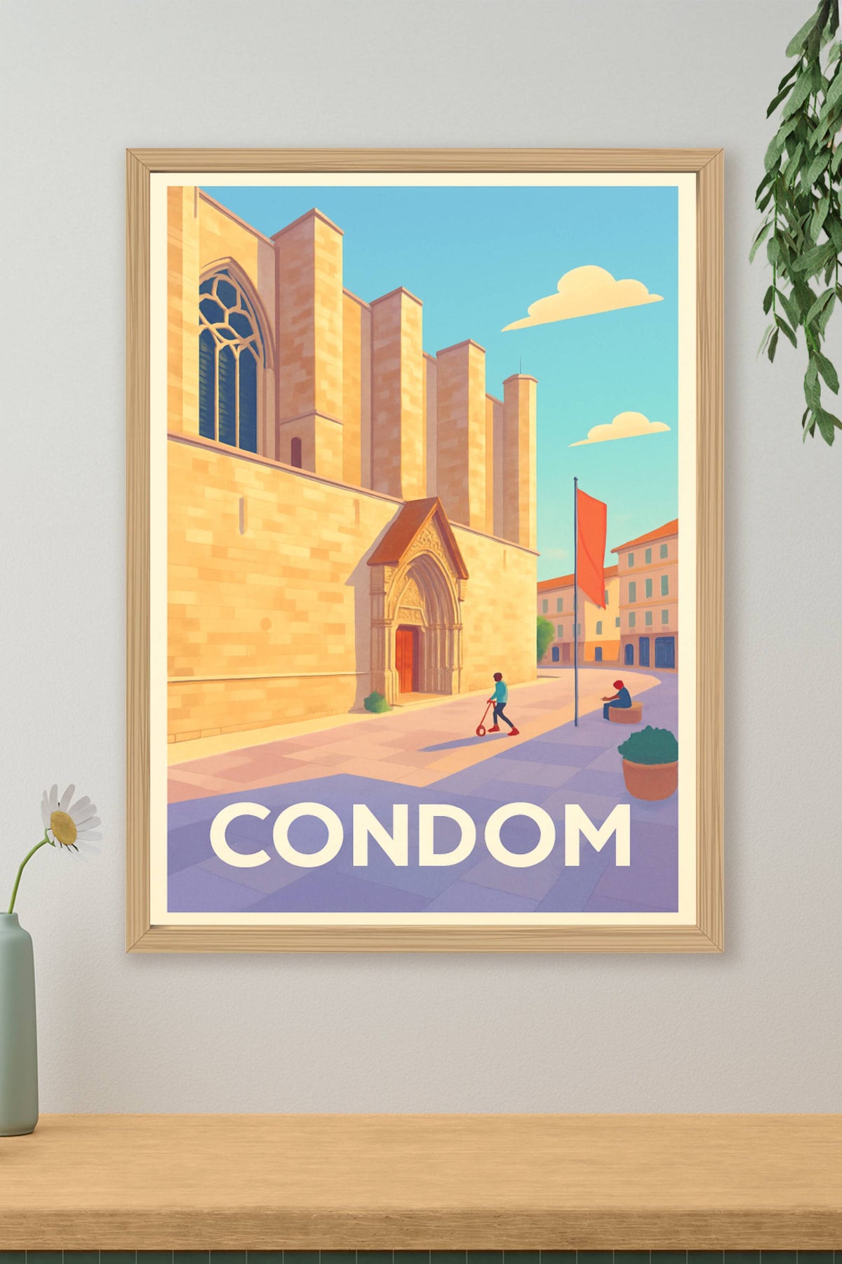 Affiche Condom — Charme historique et douceur de vivre · poster d'art de Condom