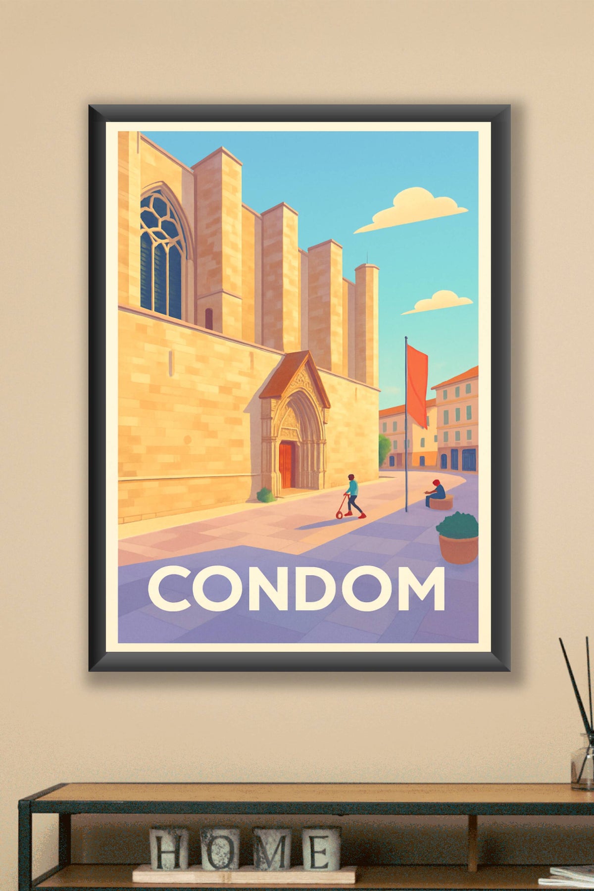 Affiche Condom — Charme historique et douceur de vivre · poster d'art de Condom
