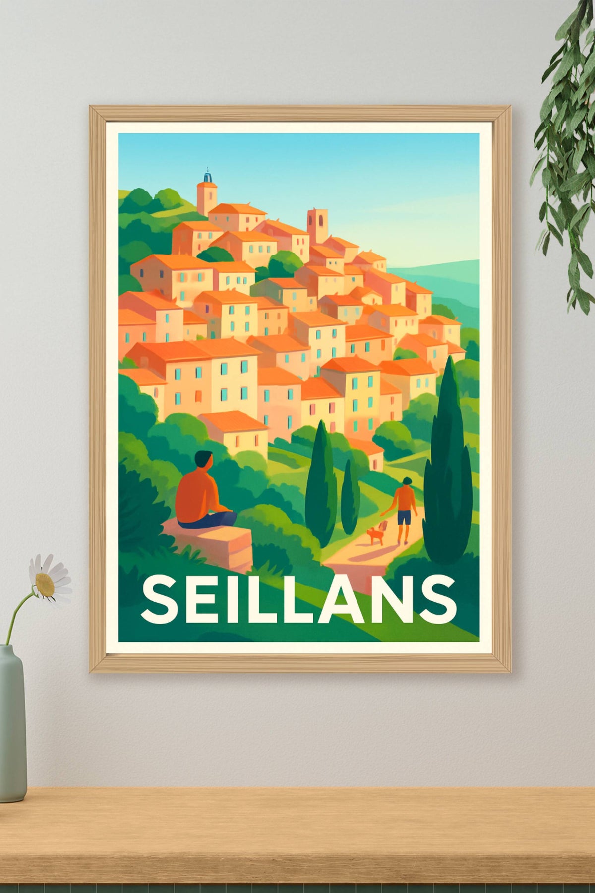 Affiche Seillans — Le charme provençal au cœur du village · poster d'art de Seillans